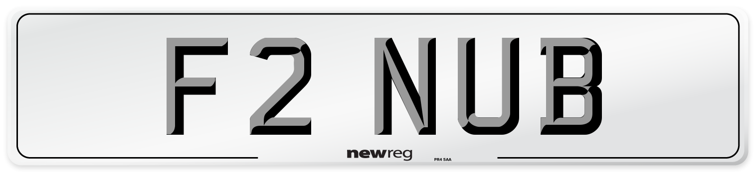 F2 NUB Number Plate from New Reg